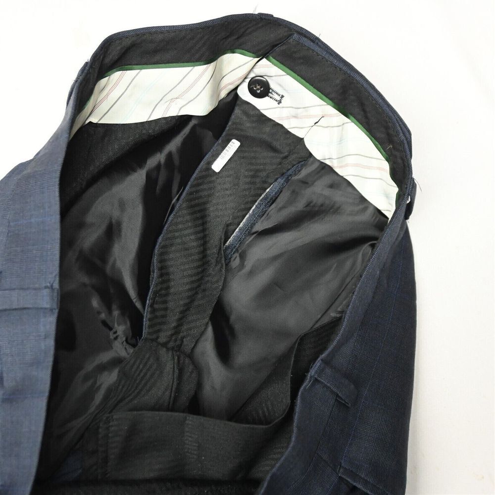 Lauren Ralph Lauren 46L 38x32 Navy Glenn Check Wool Sports Jacket Pants Suit - Picture 10 of 12